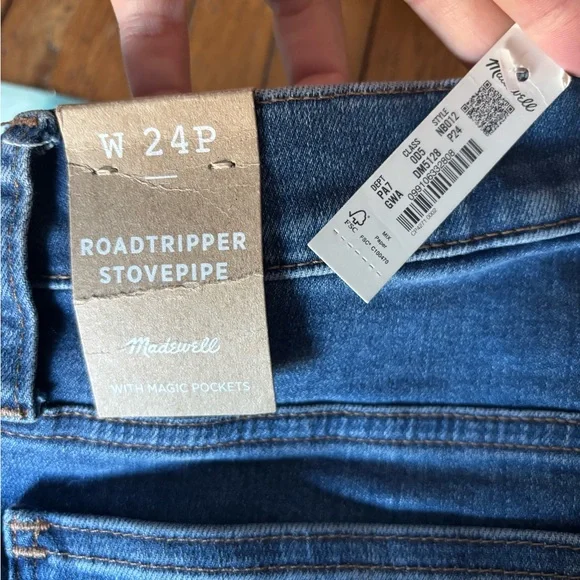 Madewell Dark Blue Roadtripper Stovepipe Jeans - Picture 1 of 4
